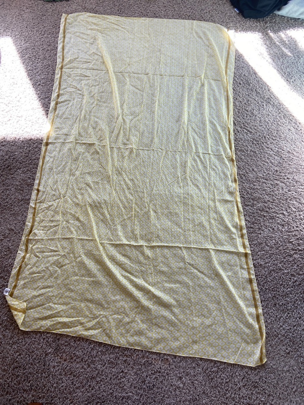 Yellow Patterned Scarf - Picture 3 of 4